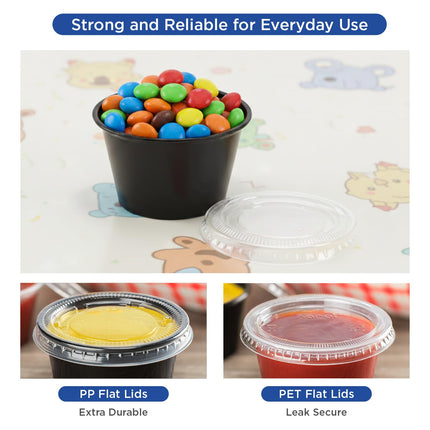 1.5 oz Soufflé Cup Trans Black – Karat FP-P150-PPB (2500/case)