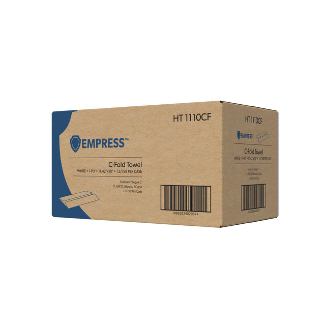 Empress C-Fold Towel 11.42" x 10", White 12/198 cs