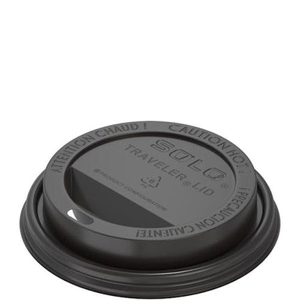 Dart Solo 24 oz Black Dome Lid for Hot Cup image 1