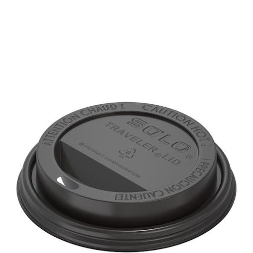 Dart Solo 24 oz Black Dome Lid for Hot Cup image 1