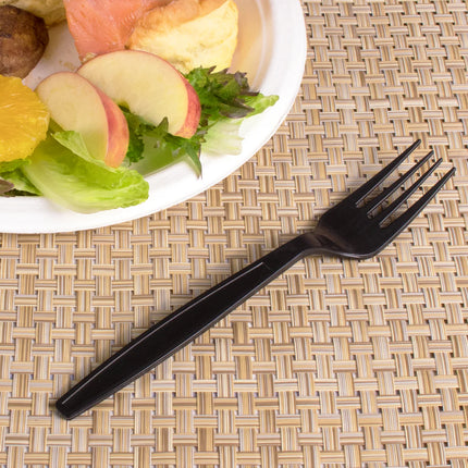 Fork  Ind Wrapped Fork Med/HW Black PP image 0