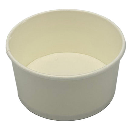 Paper Food / Soup Container w/Lid 8 oz White Combo – Empress (500/case)
