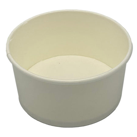 Paper Food / Soup Container w/Lid 8 oz White Combo – Empress (500/case)