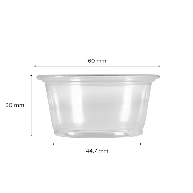 2 oz PET Souffle Cup Clear – Karat (2500/case)