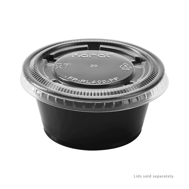 3.25 oz Souffle Cup Blk - Karat (2500/case)