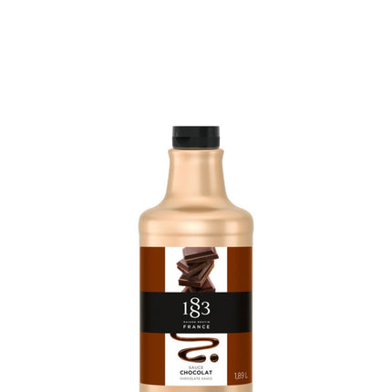 1883 Chocolate Sauce – Large 1.89L Bottle – Authentic French Dessert Sauce – Rich, Smooth Chocolate Flavor – Ideal for Cafes, Desserts, & Beverages