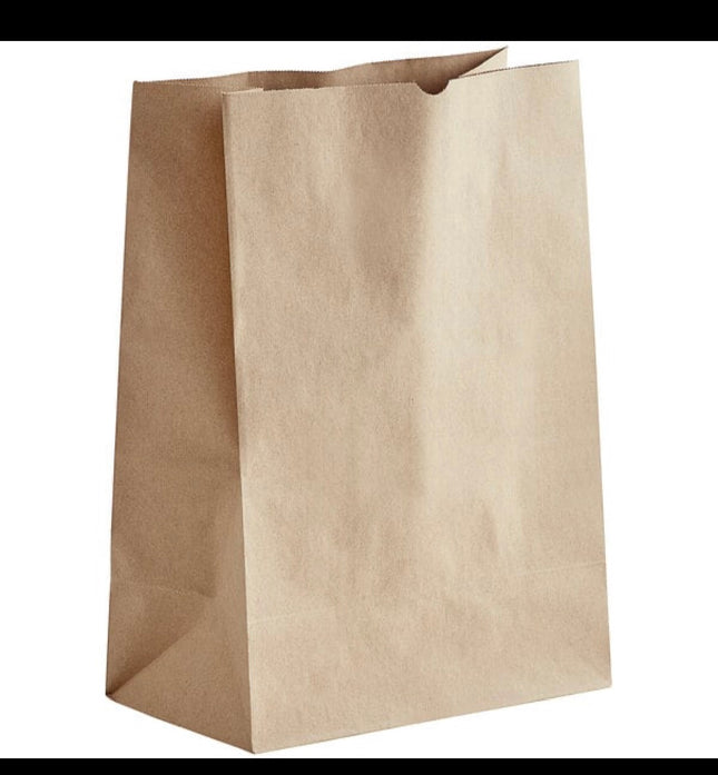 Take Out Bag 1/6 BBL Paper Bag 57 Kraft Bag 12x7x17 – Duro (500/case)