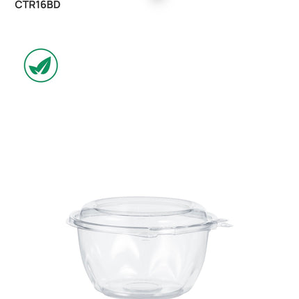 16 oz PET Bowl w/ Dome Lid - Clear 240/case