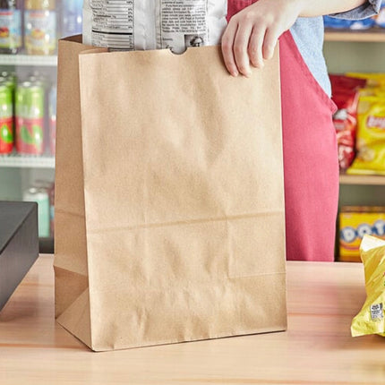 Take Out Bag 1/6 BBL Paper Bag 57 Kraft Bag 12x7x17 – Duro (500/case)