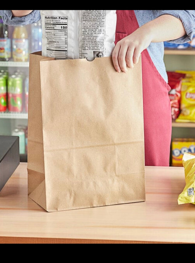 Take Out Bag 1/6 BBL Paper Bag 57 Kraft Bag 12x7x17 – Duro (500/case)