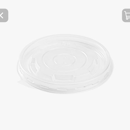 Karat C-KDL96-PP 8 oz PP Food Container Flat Lids (Case of 1000/cs   96mm