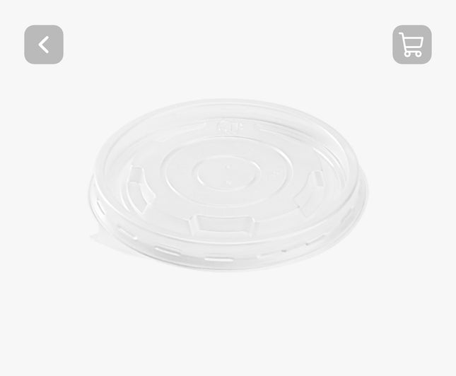 Karat C-KDL96-PP 8 oz PP Food Container Flat Lids (Case of 1000/cs   96mm
