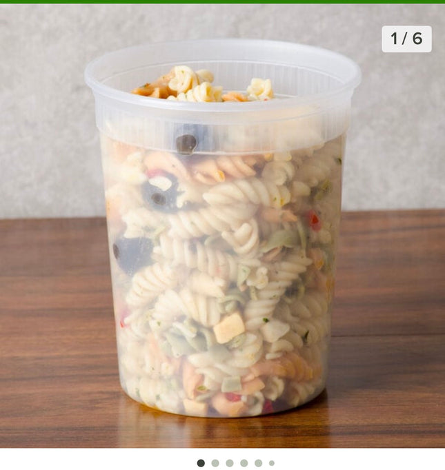 32 oz Plastic Injection Molded Deli Container & Lid - Karat (240/case)