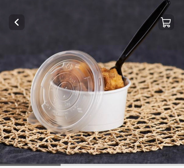 Karat C-KDL96-PP 8 oz PP Food Container Flat Lids (Case of 1000/cs   96mm