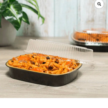 Karat 24 oz Gold Gourmet To Go Small Entree Container with Dome Lid - 100 per case.