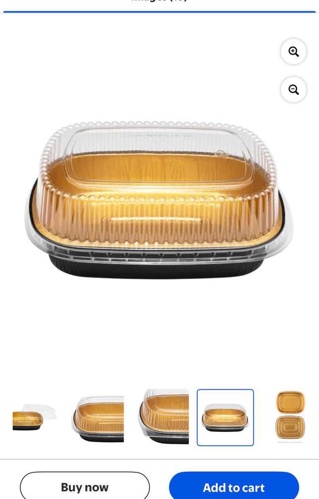 Karat 24 oz Gold Gourmet To Go Small Entree Container with Dome Lid - 100 per case.