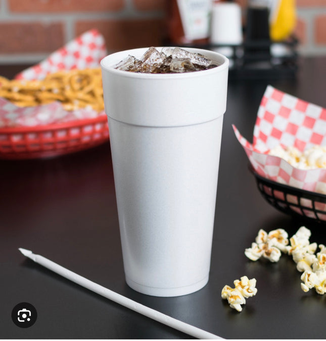 Dart 24J16 24 oz. Cup Insulated White Foam Cup 500/cs