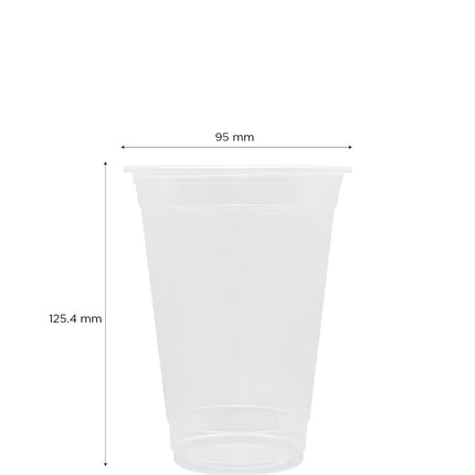 16 oz Plastic U-Rim Cold Cups (95 mm), PP 2000/cs