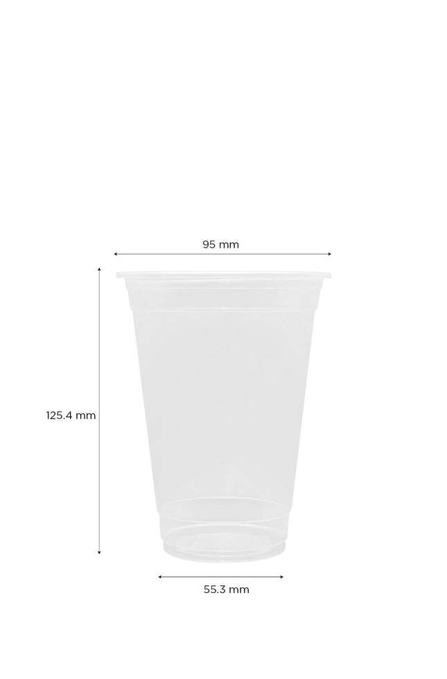 16 oz Plastic U-Rim Cold Cups (95 mm), PP 2000/cs
