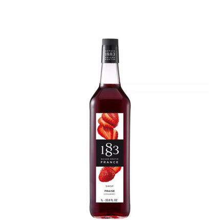 1883 Strawberry Syrup 1 Liter Glass Bottle
