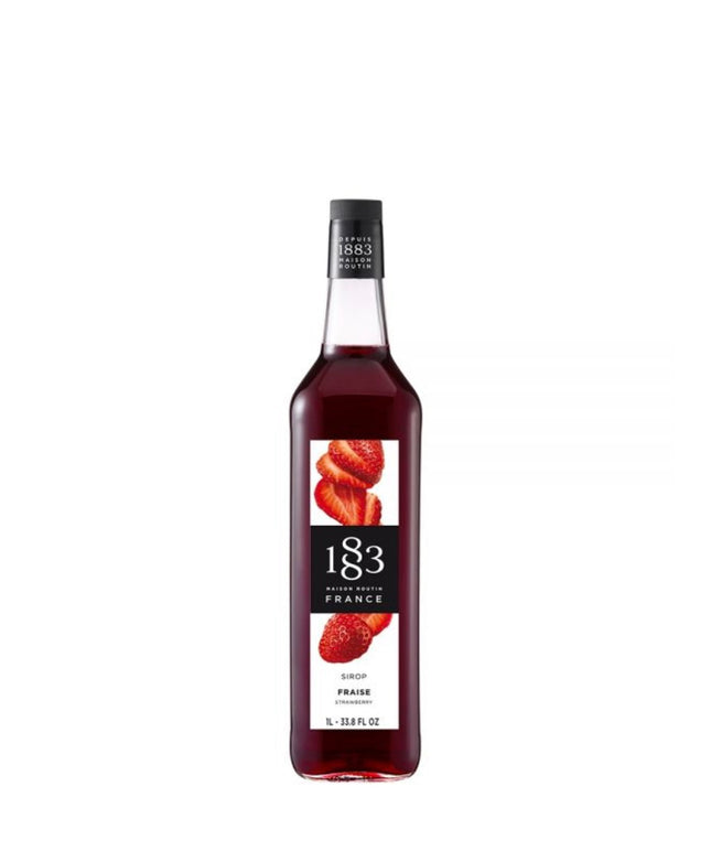 1883 Strawberry Syrup 1 Liter Glass Bottle
