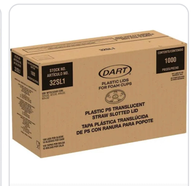 32 oz Translucent Lid 32SL - Dart (500/case)