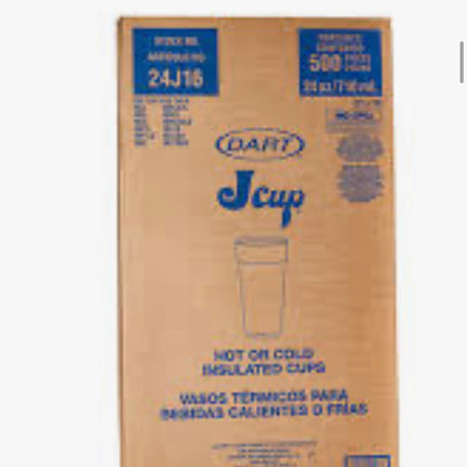 Dart 24J16 24 oz. Cup Insulated White Foam Cup 500/cs
