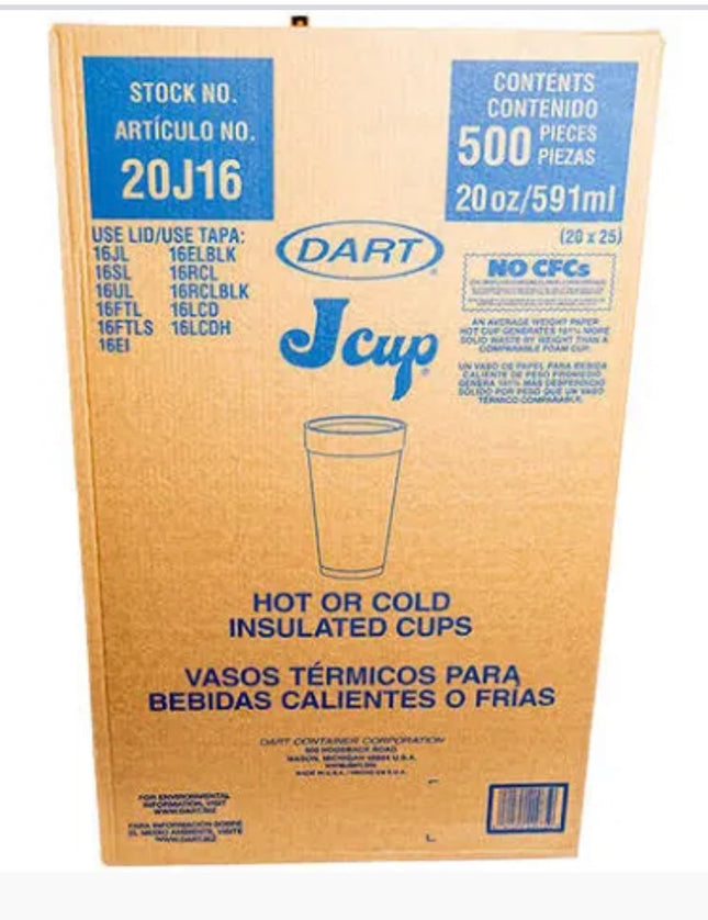 20 oz - 20j16 Foam  Cup - Dart (500/case)