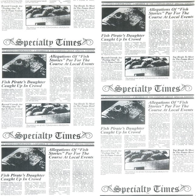 12" x 12" Newspaper Print Deli Paper - Handy Wacks (6000/case)