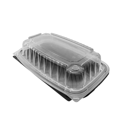 Ecopax - PVS205-BK - 9" x 6" - Clear Top 1 Com Microwavable - PP Container - 280/case