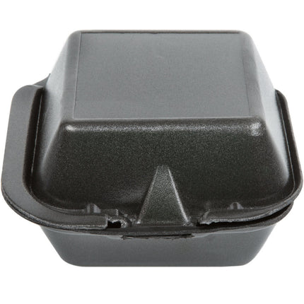 6x6x3 Hinged Cont Black - Genpak (500/case)