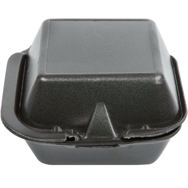 6x6x3 Hinged Cont Black - Genpak (500/case)