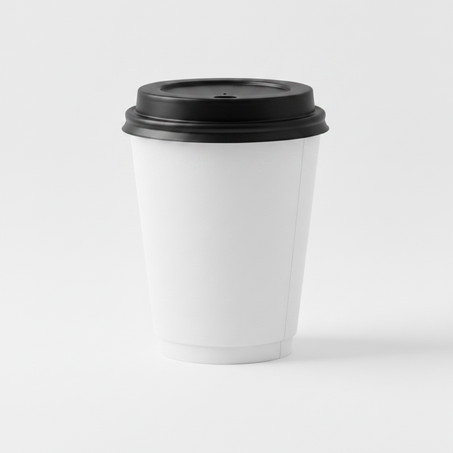 Double wall 12 oz Coffee Cup White – Empress (500/case)