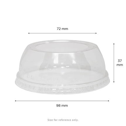 12, 16, 20, and 24 oz Dome Lid Wide Hole - Karat (600/case)