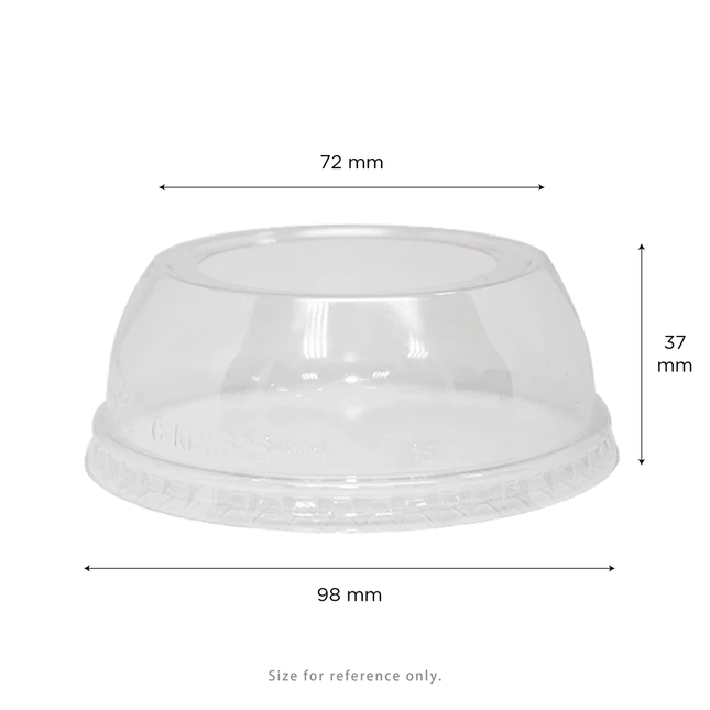 12, 16, 20, and 24 oz Dome Lid Wide Hole - Karat (600/case)