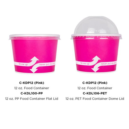 12 oz Pink Ice Cream Cup – Karat (2000/case)