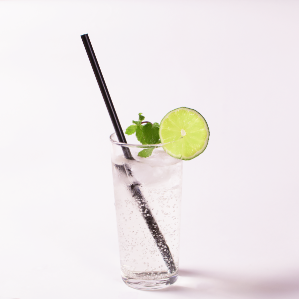 10.25" Black Straw - Wrapped - Karat  (1,600/case)