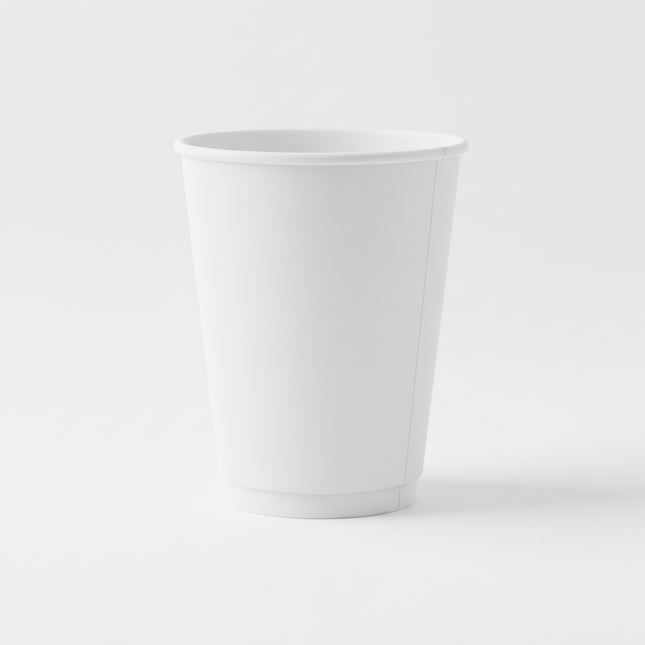 Double wall 12 oz Coffee Cup White – Empress (500/case)