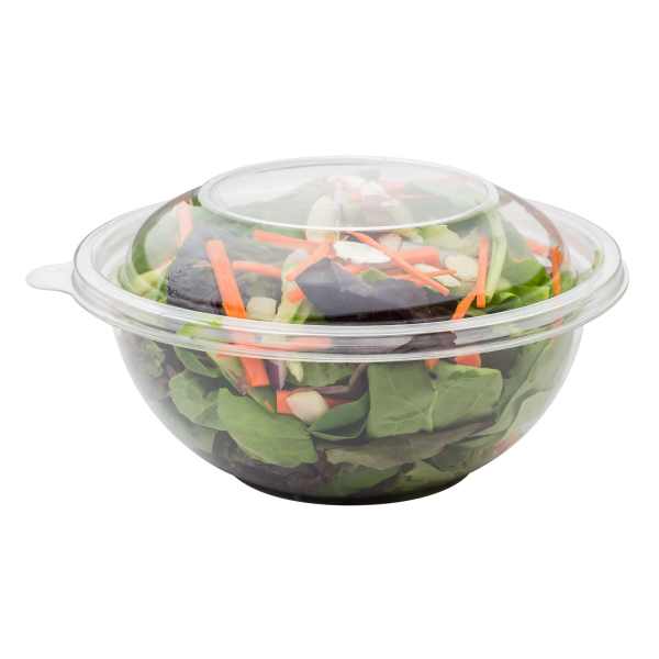 PET Dome Lid for 32 oz Bagasse Burrito Bowl - Responsible (300/case)