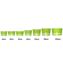 20 oz Paper Ice Cream Cup Green - Karat