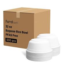 32 oz Bagasse Round Bowl Natural - Karat (300/case)