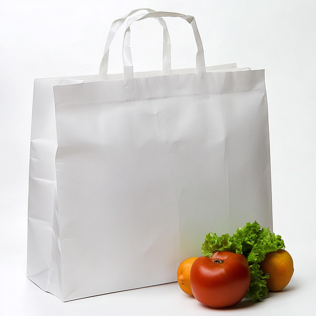 8 lb White Paper Bag - Custom - Endo (500/case)