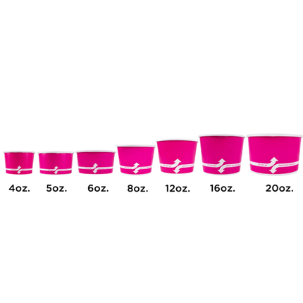 12 oz Pink Ice Cream Cup – Karat (2000/case)