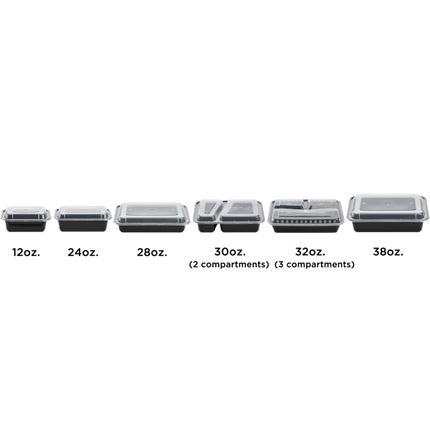 38 oz 6x8x2 Rectangular Microwavable Combo – Empress (500/case)