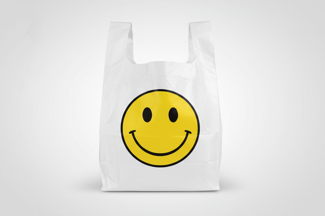 smiley face tshirt bag